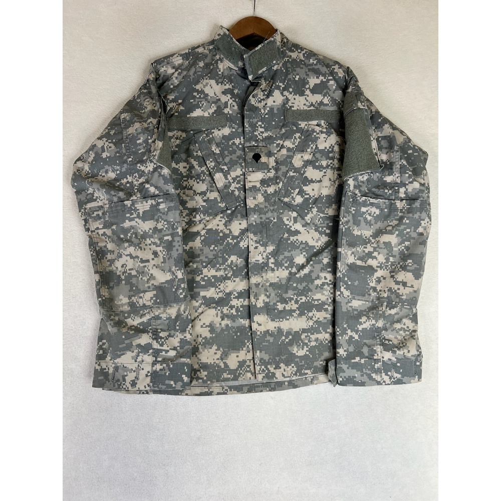 Army Combat Uniform Coat Men's Medium Camo Team Soldier Ripstop Insect Guard‎